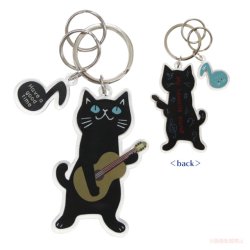 画像1: ニャンポップ ギター アクリルキーリング