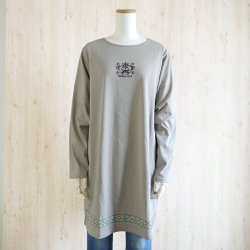 画像5: 花と猫チロリアンチュニック　Ｆ　灰茶