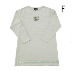 画像1: 花と猫チロリアンチュニック　Ｆ　灰茶