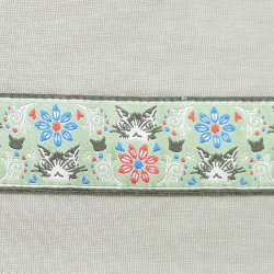 画像4: 花と猫チロリアンチュニック　Ｆ　灰茶