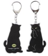 画像: オネガイニャンコアクリルキーホルダー　クロ